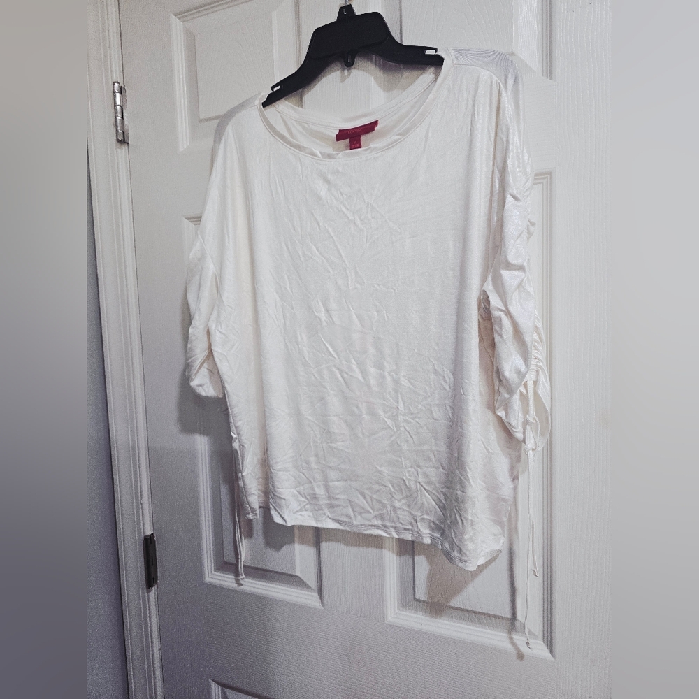 Jennifer Lopez Cream Long Sleeve Tee